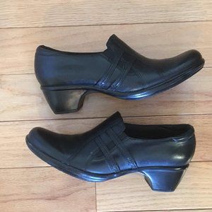 Clarks-Black Shoes-#81774-Leather-Flex Sole-Excell